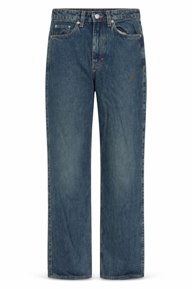 Weekday Womens Blue Cotton Straight Jeans Size 26 in L24 in Regular Zip