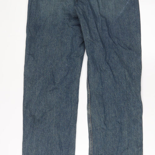 Weekday Womens Blue Cotton Straight Jeans Size 26 in L24 in Regular Zip