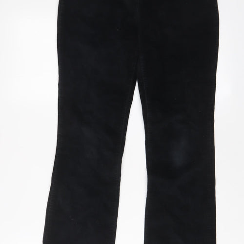 zerotonine Womens Black Cotton Trousers Size 28 in L29 in Regular