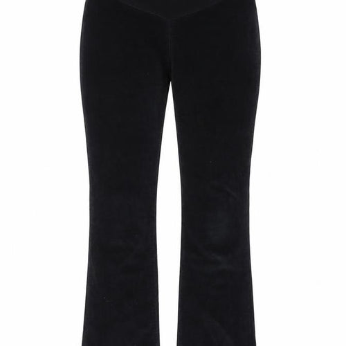 zerotonine Womens Black Cotton Trousers Size 28 in L29 in Regular