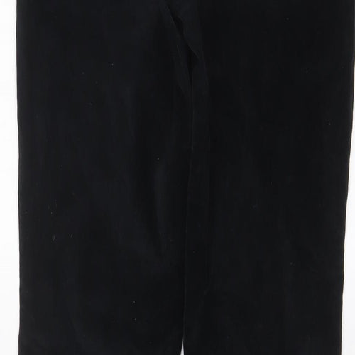 zerotonine Womens Black Cotton Trousers Size 28 in L29 in Regular