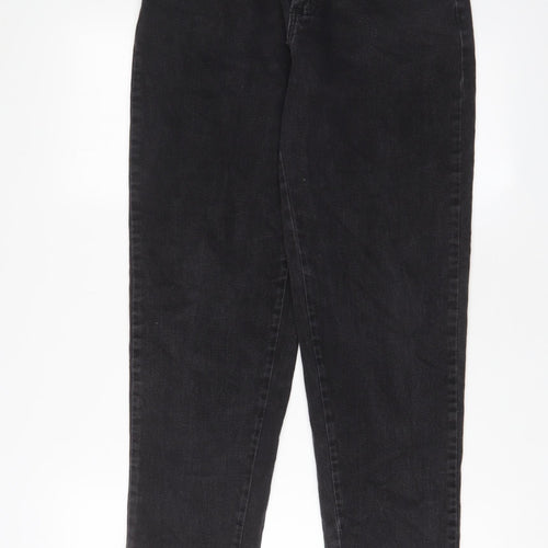 Lee Womens Grey Cotton Straight Jeans Size 6 L26 in Regular Zip