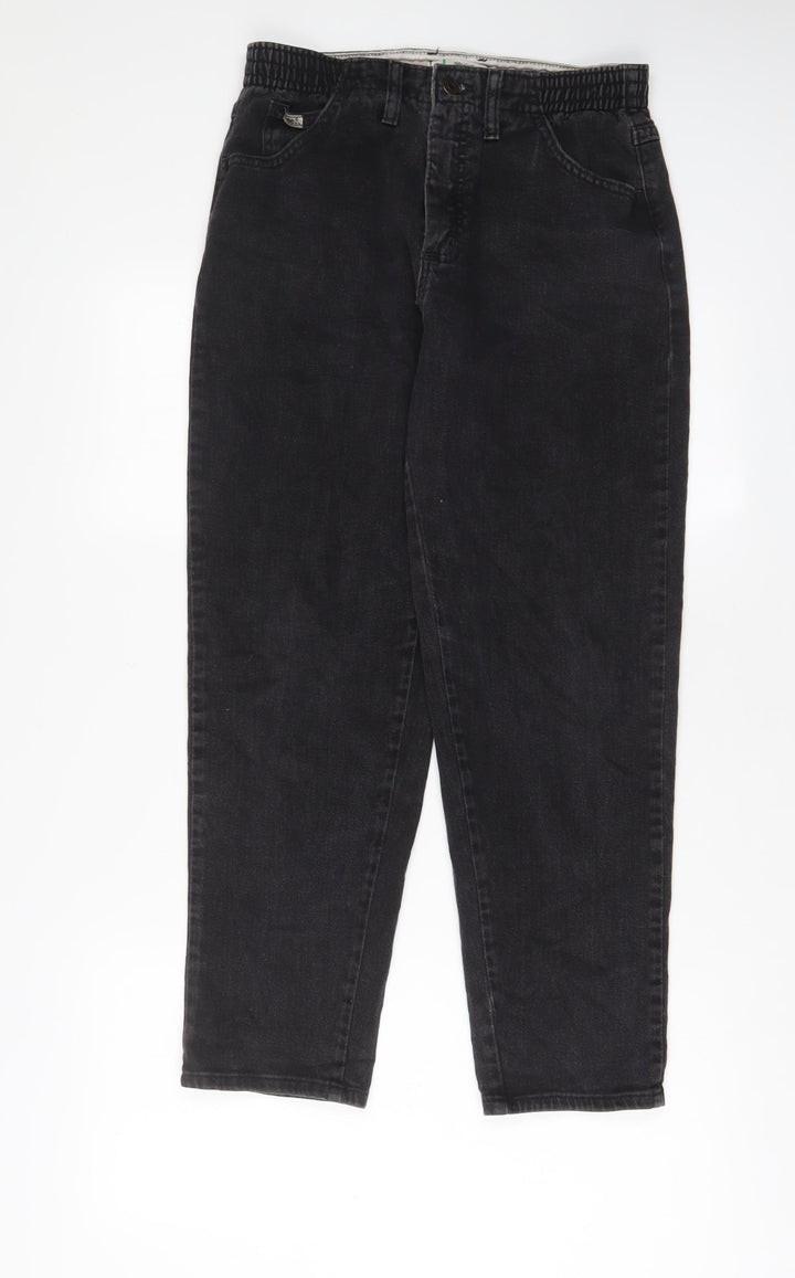 Lee Womens Grey Cotton Straight Jeans Size 6 L26 in Regular Zip