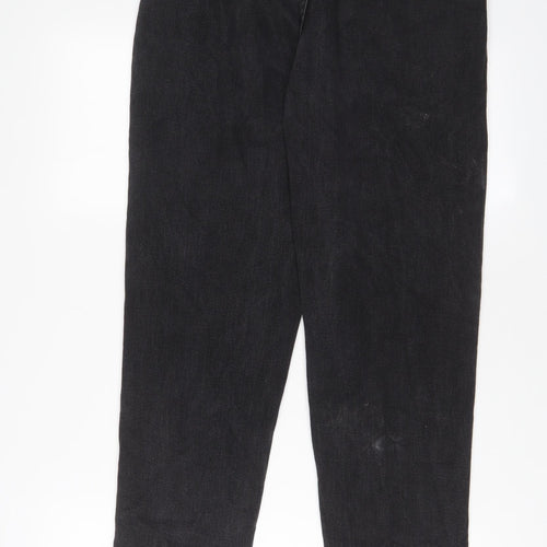 Lee Womens Grey Cotton Straight Jeans Size 6 L26 in Regular Zip