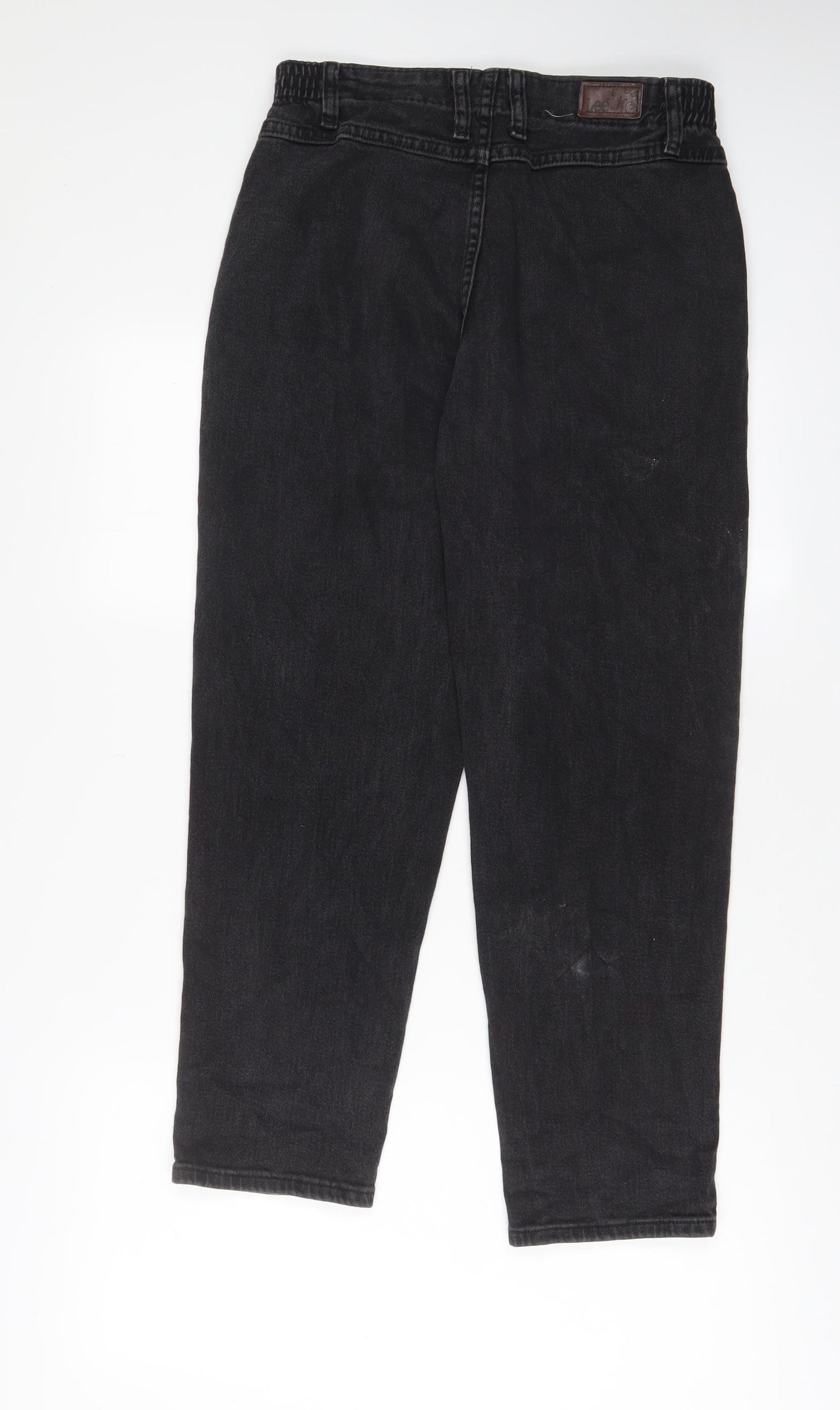 Lee Womens Grey Cotton Straight Jeans Size 6 L26 in Regular Zip