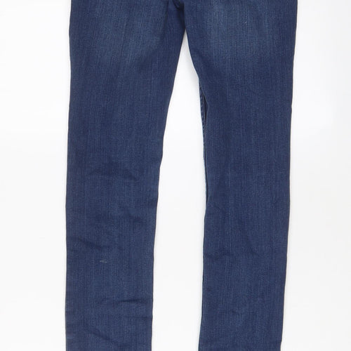 Levi's Girls Blue Cotton Skinny Jeans Size 12 Years L28 in Regular Zip - Adjustable waist