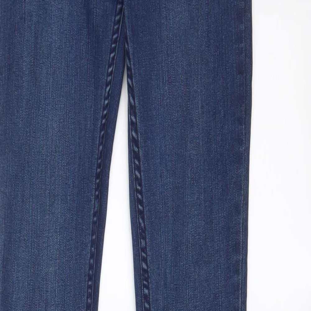 Levi's Girls Blue Cotton Skinny Jeans Size 12 Years L28 in Regular Zip - Adjustable waist