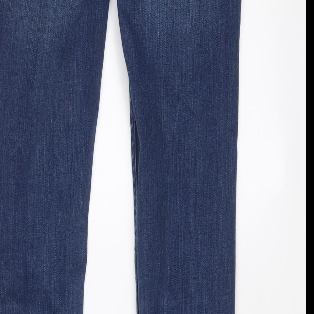 Levi's Girls Blue Cotton Skinny Jeans Size 12 Years L28 in Regular Zip - Adjustable waist