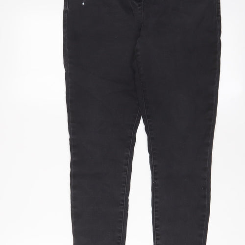 M&Co Womens Grey Cotton Jegging Jeans Size 12 L26 in Regular
