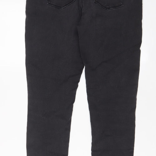 M&Co Womens Grey Cotton Jegging Jeans Size 12 L26 in Regular