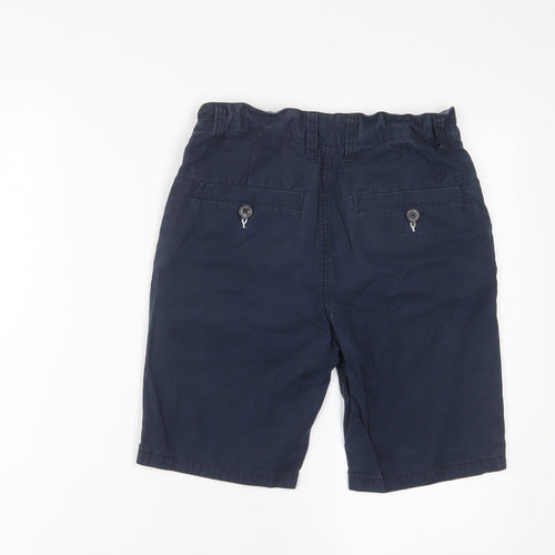 NEXT Boys Blue Cotton Bermuda Shorts Size 12 Years L9 in Regular Zip - Adjustable waist