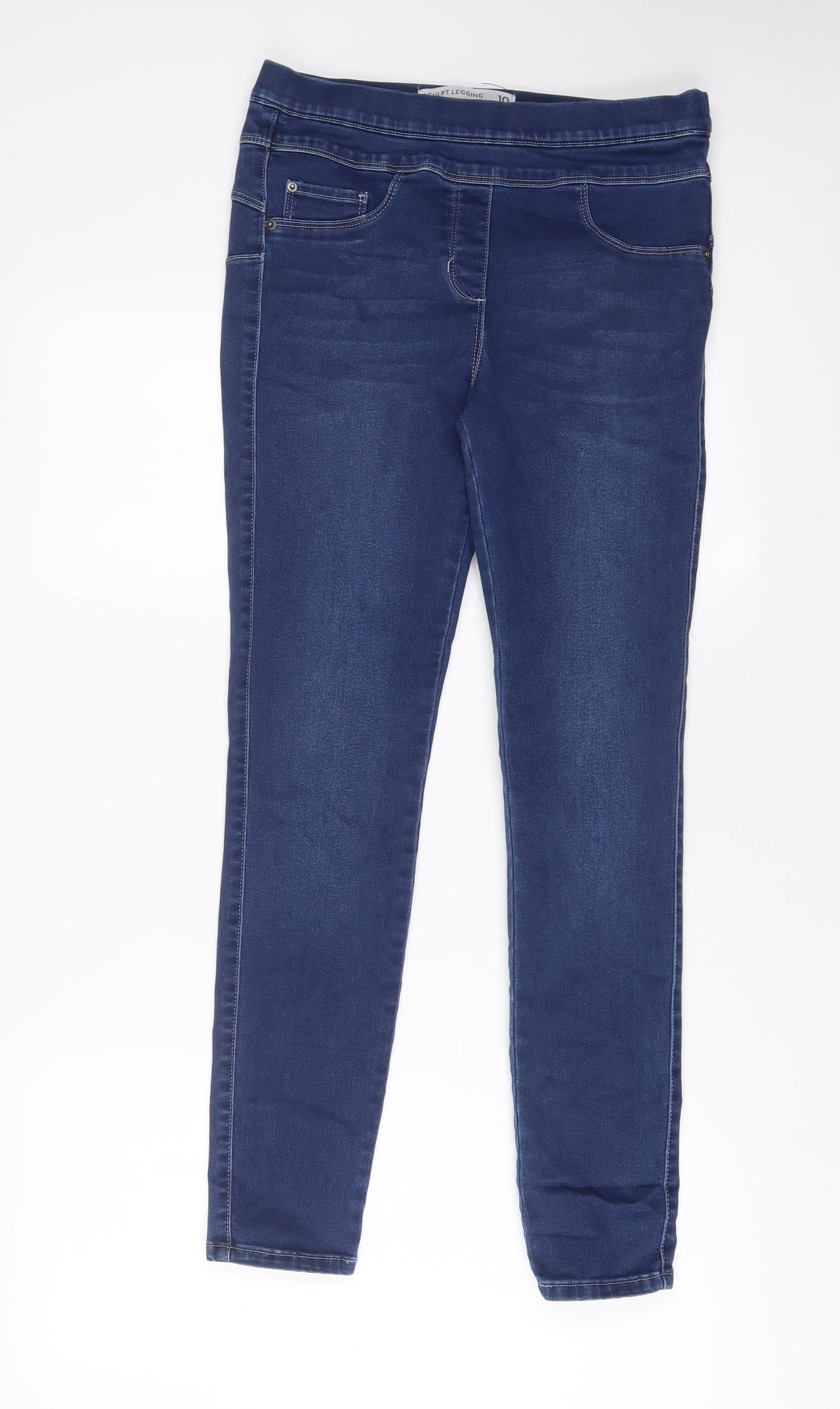 NEXT Womens Blue Cotton Jegging Jeans Size 10 L28 in Regular