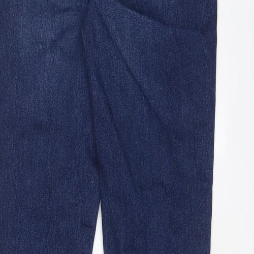 Marks and Spencer Womens Blue Cotton Skinny Jeans Size 8 L28 in Regular Zip