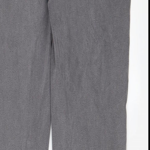 Bonmarché Womens Grey Cotton Straight Jeans Size 14 L28 in Regular Zip