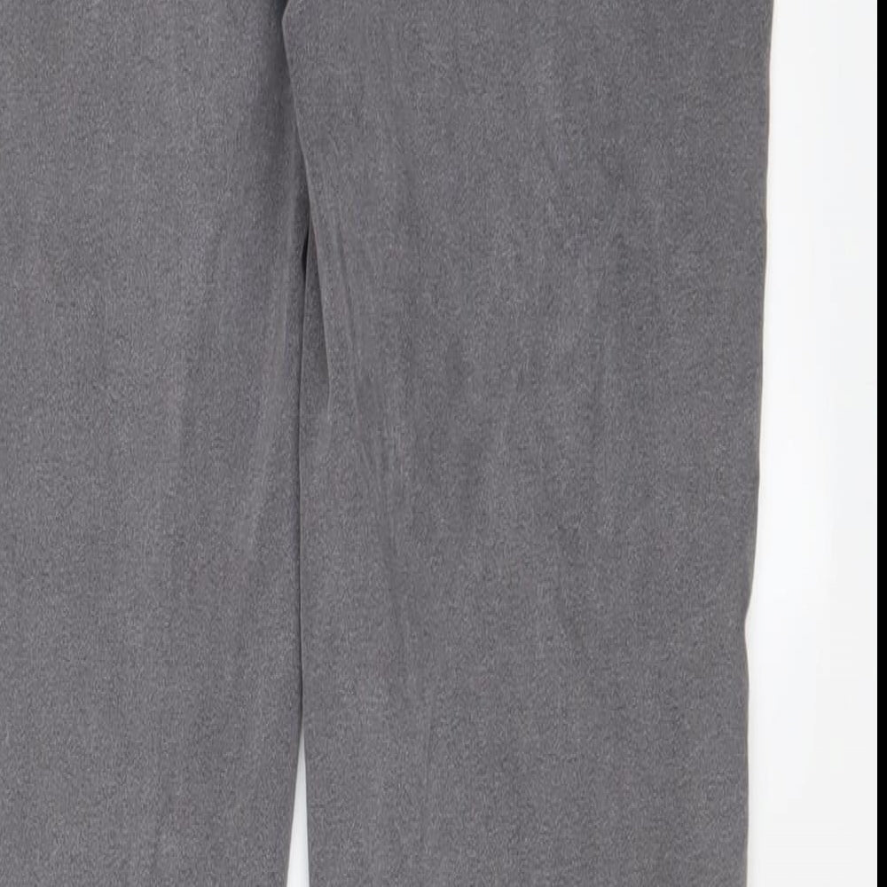 Bonmarché Womens Grey Cotton Straight Jeans Size 14 L28 in Regular Zip