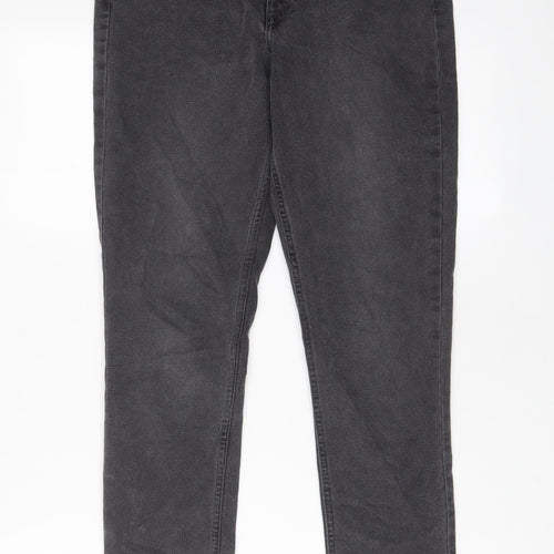 H&M Womens Grey Cotton Skinny Jeans Size 30 in L29 in Regular Zip