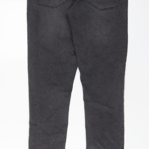 H&M Womens Grey Cotton Skinny Jeans Size 30 in L29 in Regular Zip
