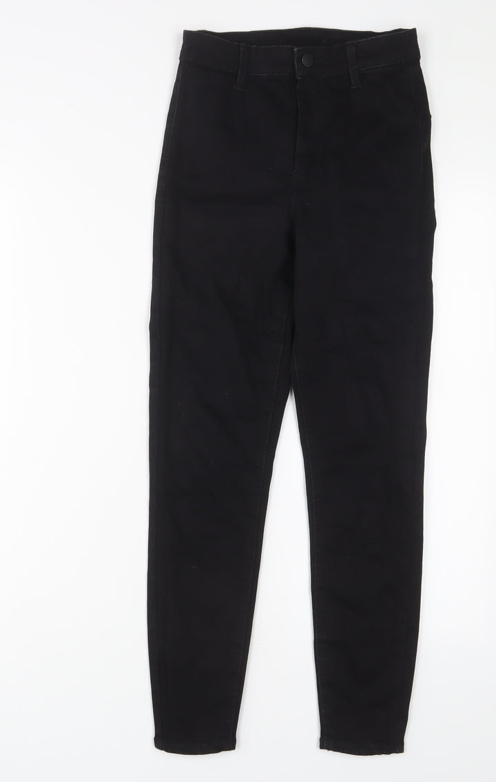 Denim & Co. Womens Black Cotton Skinny Jeans Size 6 L24 in Regular Zip