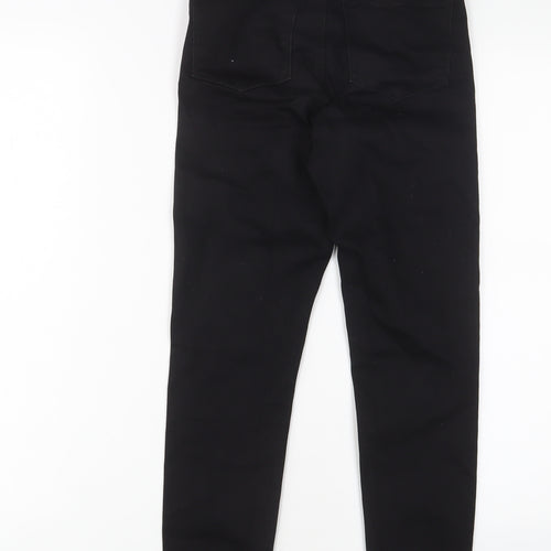 Denim & Co. Womens Black Cotton Skinny Jeans Size 6 L24 in Regular Zip