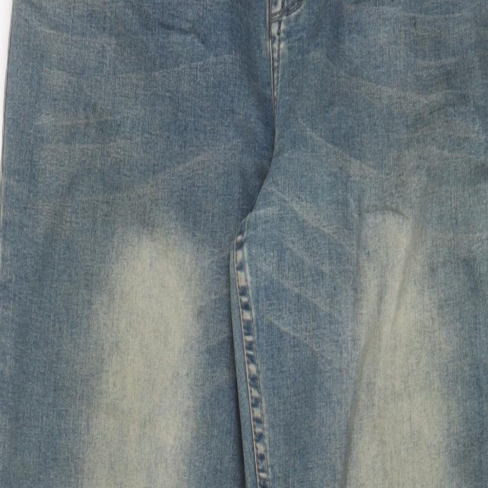 Joe Browns Womens Blue Cotton Bootcut Jeans Size 12 L33 in Regular Zip