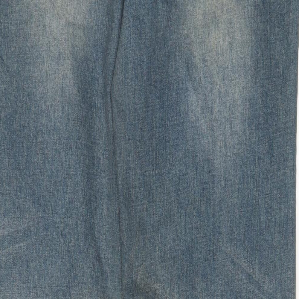 Joe Browns Womens Blue Cotton Bootcut Jeans Size 12 L33 in Regular Zip