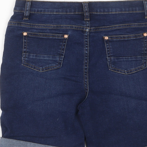 PEP&CO Girls Blue Cotton Bermuda Shorts Size 12-13 Years L6 in Regular Zip - Adjustable waist