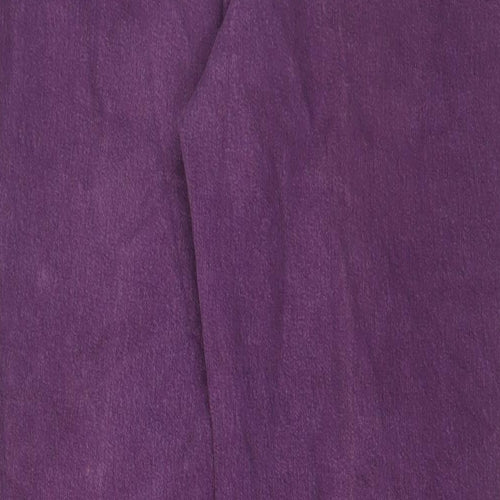 St. John's Bay Womens Purple Cotton Tapered Jeans Size 12 L29 in Regular Zip