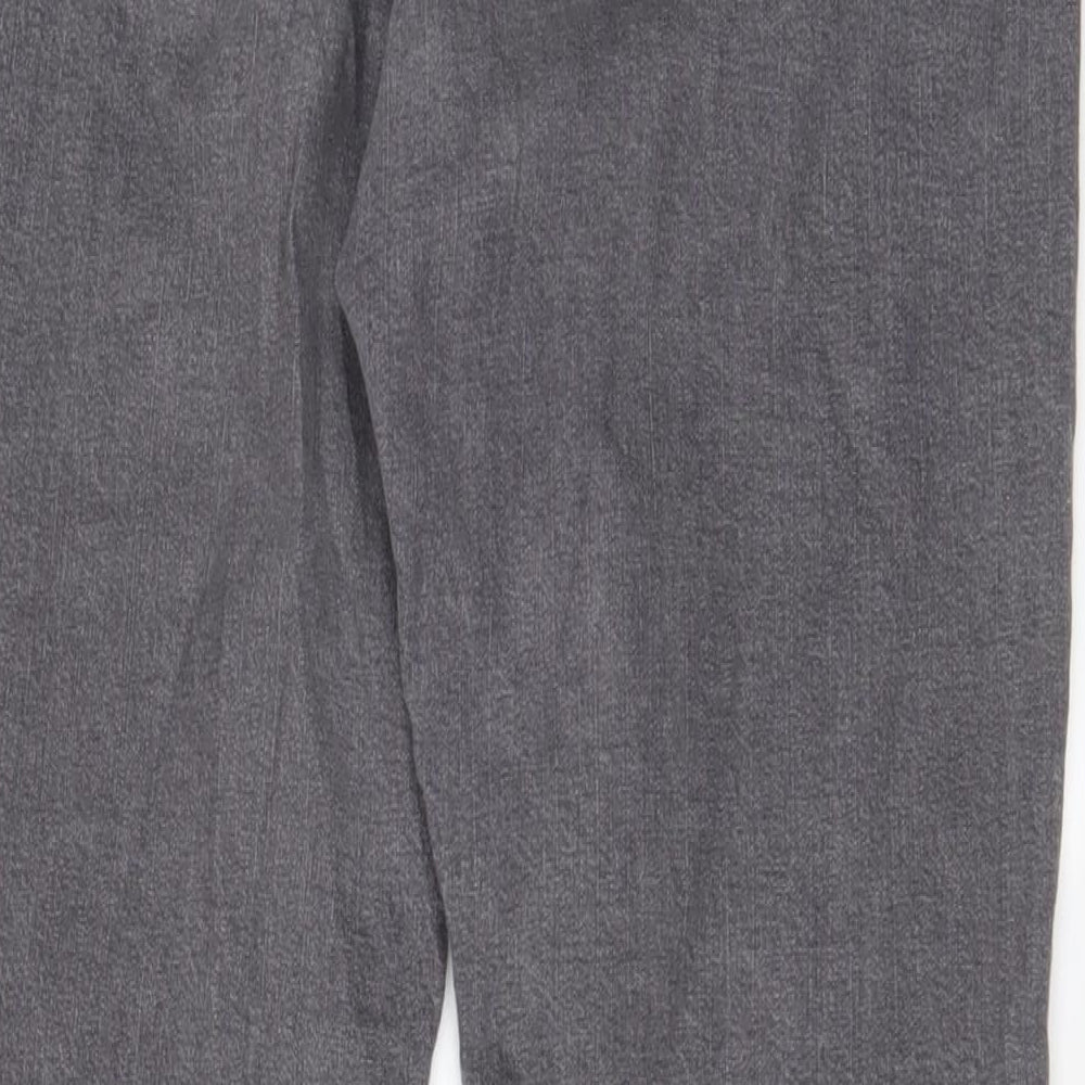 Julipa Womens Grey Cotton Straight Jeans Size 14 L26 in Regular Zip