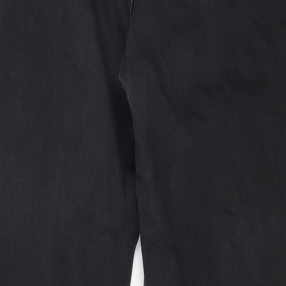 Marks and Spencer Womens Blue Cotton Straight Jeans Size 18 L27 in Regular Zip
