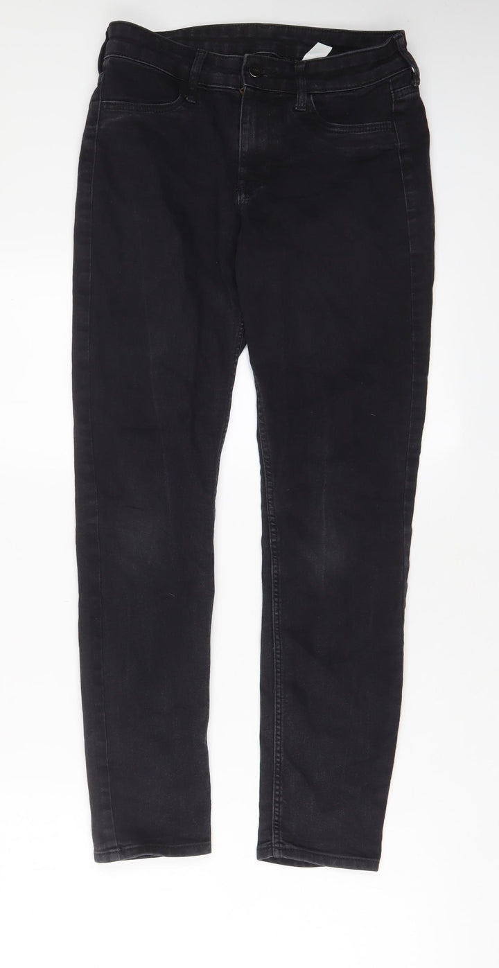 H&M Womens Black Cotton Skinny Jeans Size 26 in L28 in Regular Zip
