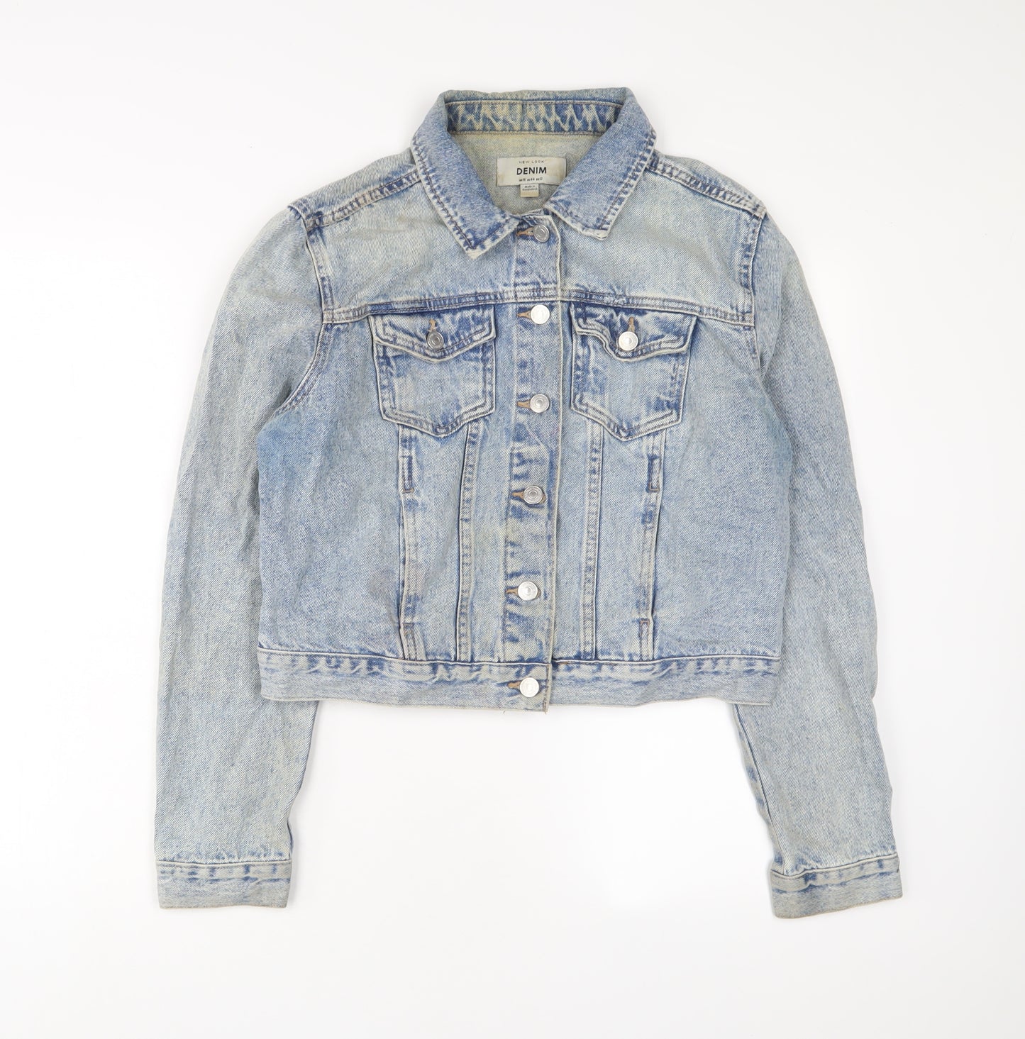 New Look Womens Blue Jacket Size 16 Button - Pockets