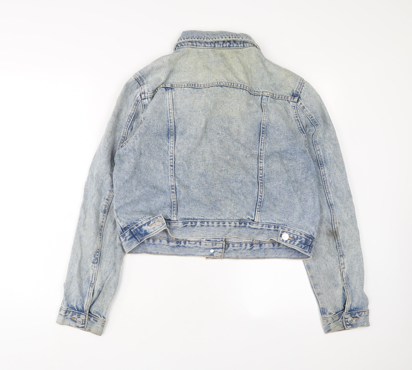 New Look Womens Blue Jacket Size 16 Button - Pockets