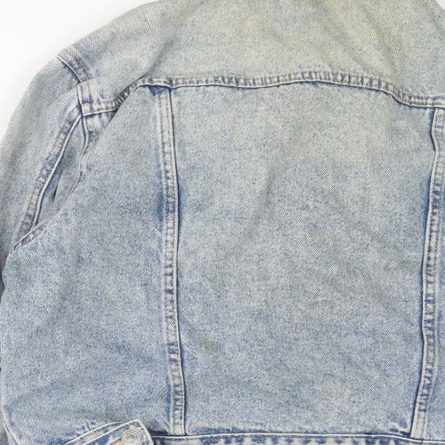 New Look Womens Blue Jacket Size 16 Button - Pockets