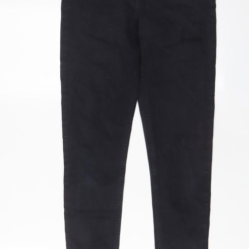 Topshop Womens Black Cotton Skinny Jeans Size 28 in L32 in Regular Zip