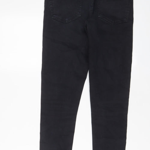Topshop Womens Black Cotton Skinny Jeans Size 28 in L32 in Regular Zip