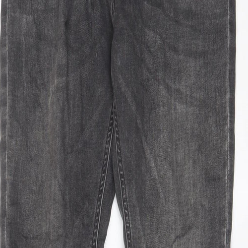 Marks and Spencer Girls Grey Cotton Skinny Jeans Size 12-13 Years L27 in Regular Zip