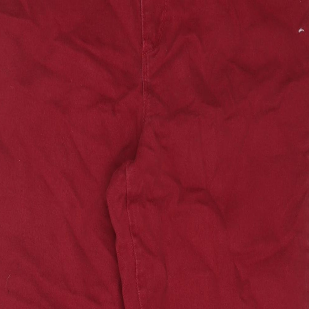 Gloria Vanderbilt Womens Red Cotton Straight Jeans Size 12 L28 in Regular Zip