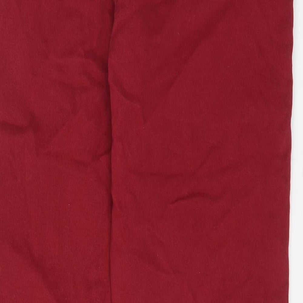 Gloria Vanderbilt Womens Red Cotton Straight Jeans Size 12 L28 in Regular Zip