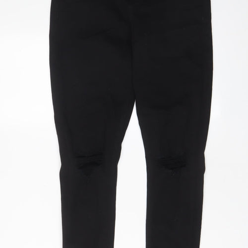 Topshop Womens Black Cotton Skinny Jeans Size 30 in L32 in Regular Zip