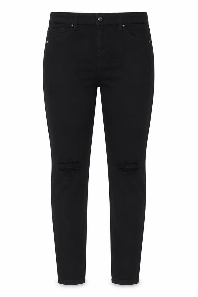 Topshop Womens Black Cotton Skinny Jeans Size 30 in L32 in Regular Zip