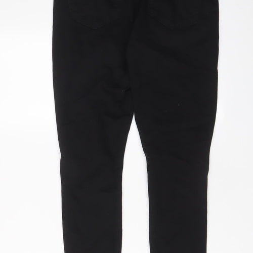 Topshop Womens Black Cotton Skinny Jeans Size 30 in L32 in Regular Zip