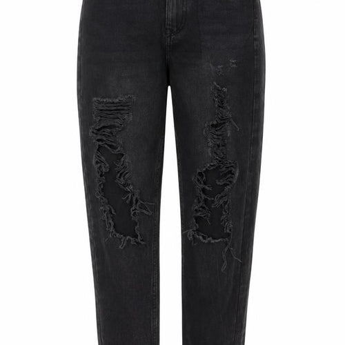Denim & Co. Womens Grey Cotton Straight Jeans Size 6 L27 in Regular Zip