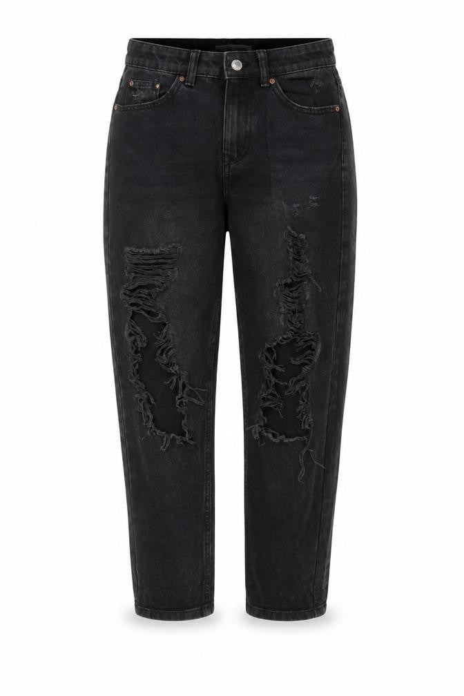 Denim & Co. Womens Grey Cotton Straight Jeans Size 6 L27 in Regular Zip