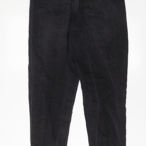 Denim & Co. Womens Grey Cotton Straight Jeans Size 6 L27 in Regular Zip