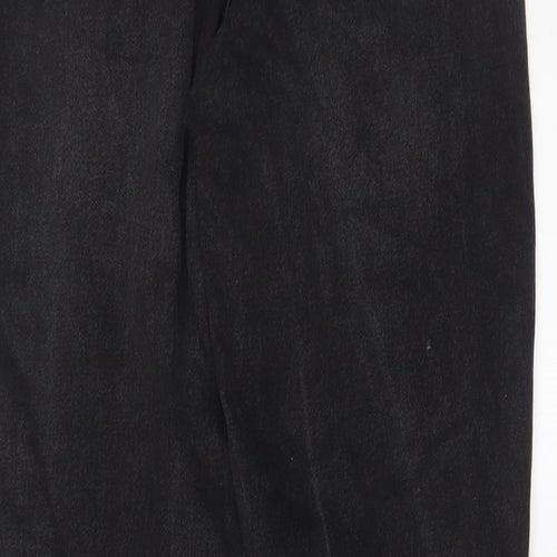 Denim & Co. Womens Grey Cotton Straight Jeans Size 6 L27 in Regular Zip