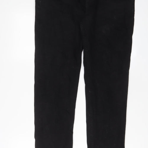 H&M Mens Black Cotton Straight Jeans Size 33 in L32 in Slim Zip