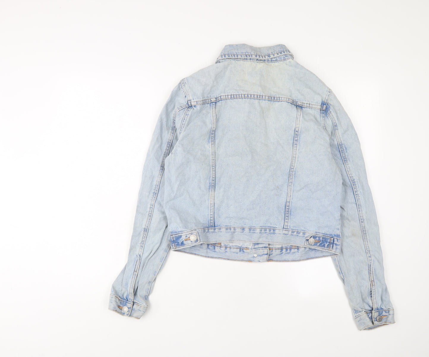 New Look Womens Blue Jacket Size 14 Button - Pockets