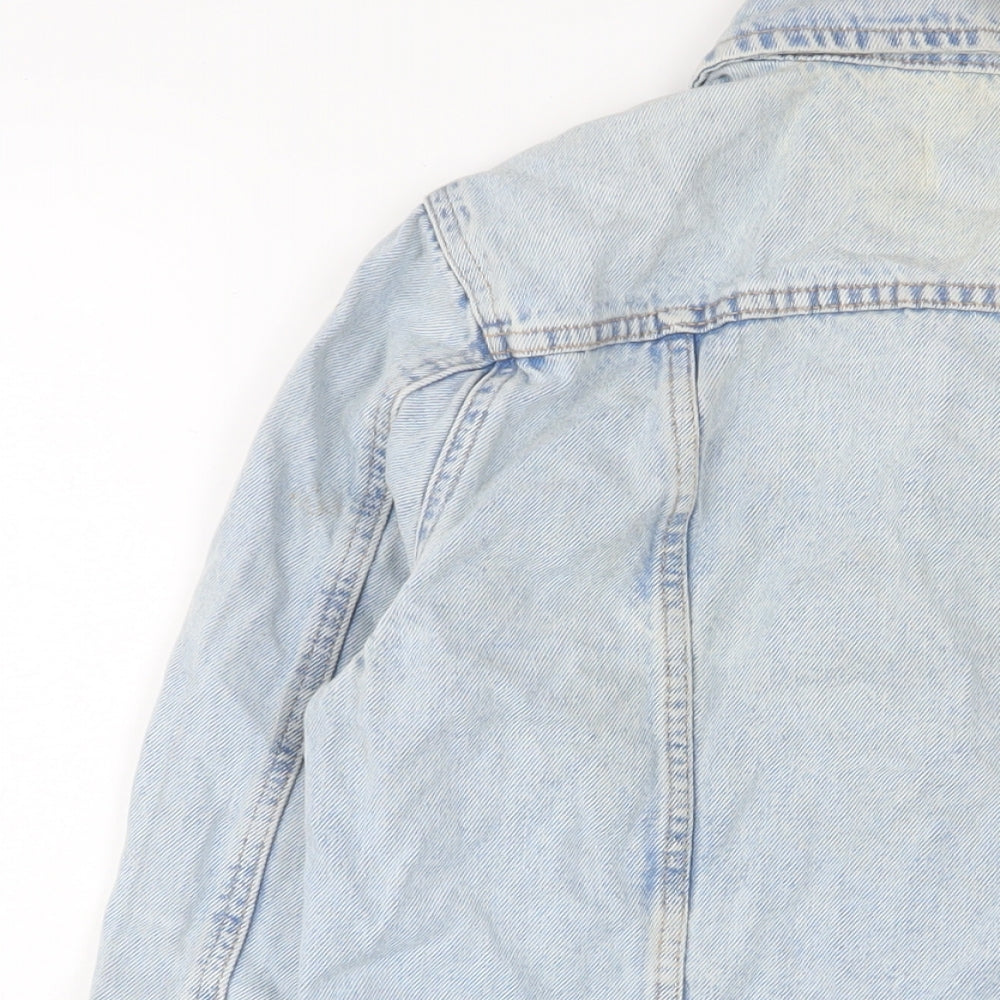 New Look Womens Blue Jacket Size 14 Button - Pockets