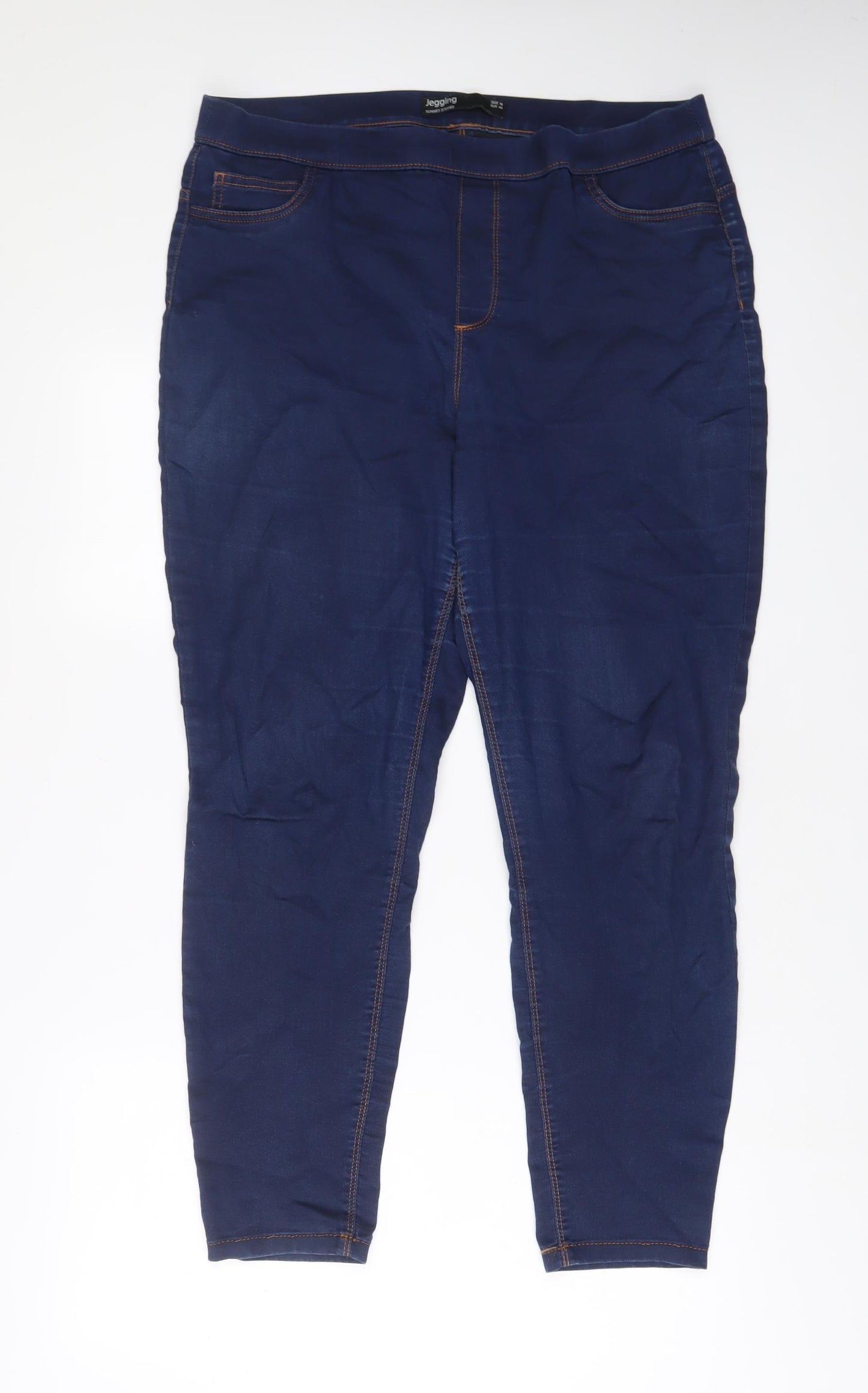 Dunnes Stores Womens Blue Cotton Jegging Jeans Size 16 L28 in Regular