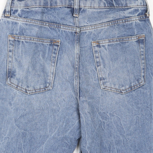 Topman Mens Blue Cotton Bermuda Shorts Size 30 in L9 in Slim Zip
